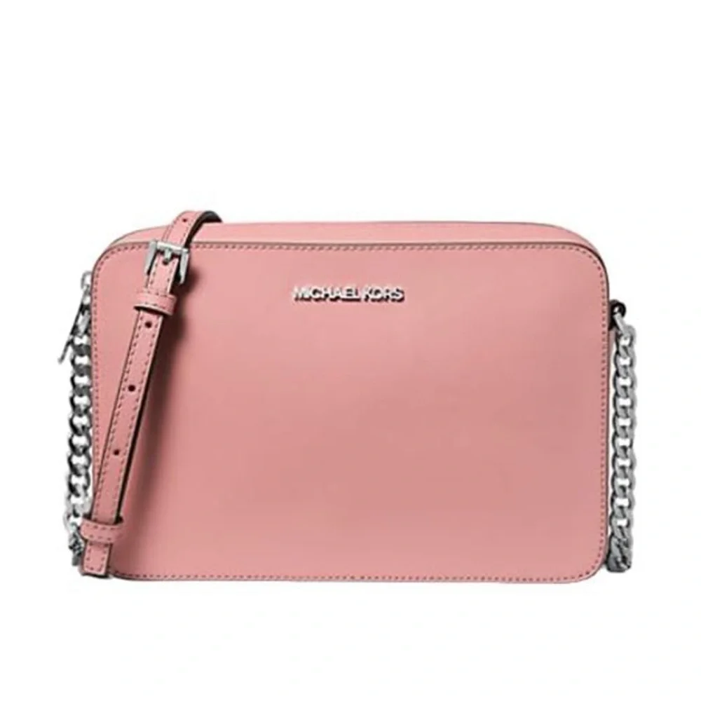 Michael Kors Jet Set Item Large East West Zip Crossbody Leather Primrose  NWT